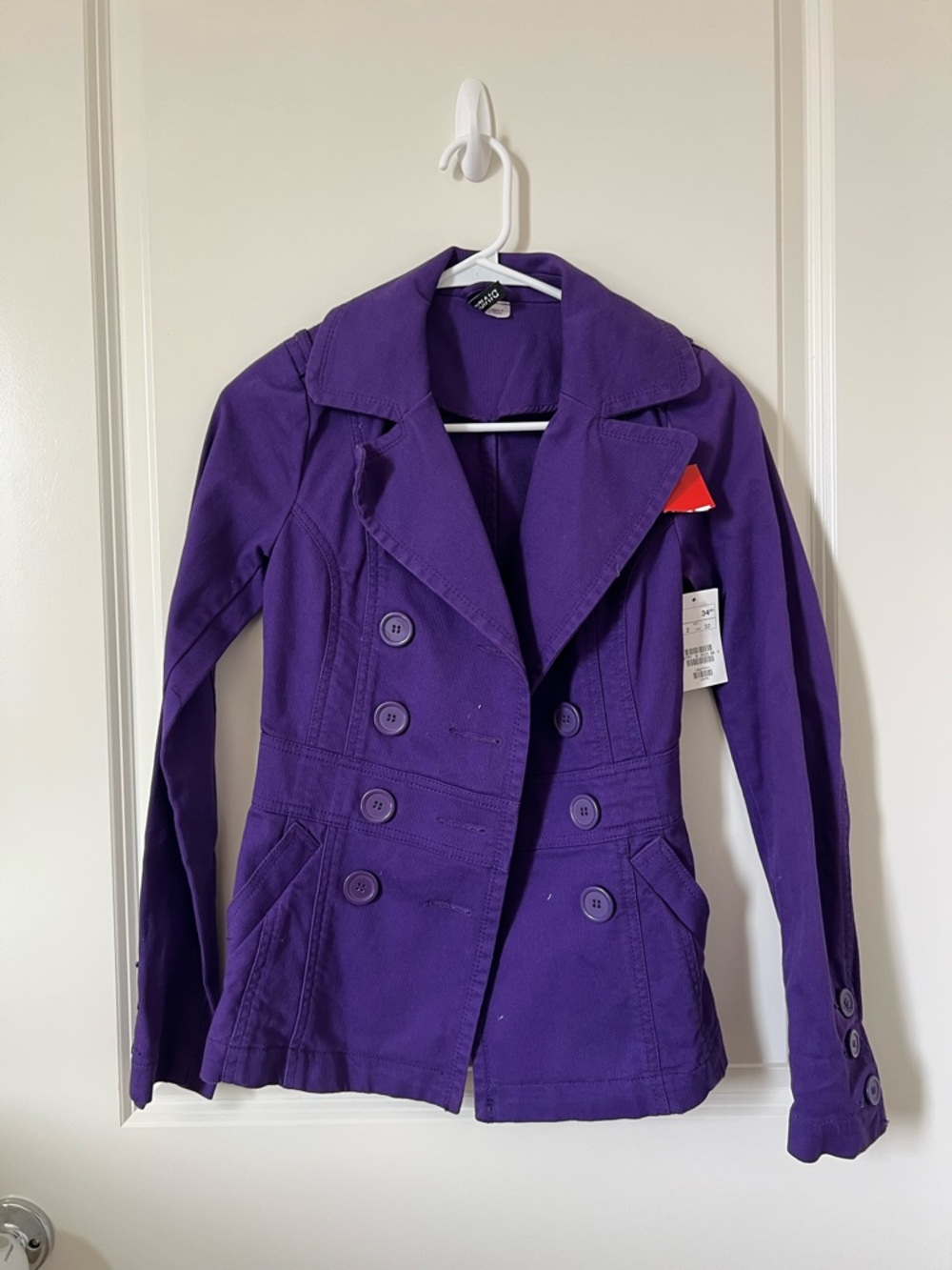 Purple Double-Breasted Women's Jacket
